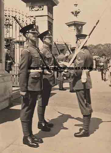 TA pre-war, Changing of the Guard at Buckingham Palace, aged 19.
